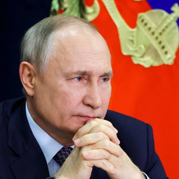 Der russische Präsident Wladimir Putin nimmt am Dienstag, 5. September, in Moskau an einer Sitzung eines Präsidialrats teil, der sich mit Fragen der patriotischen Erziehung befasst. Im Rahmen der Sitzung äußerte Putin sich über die Ukraine.