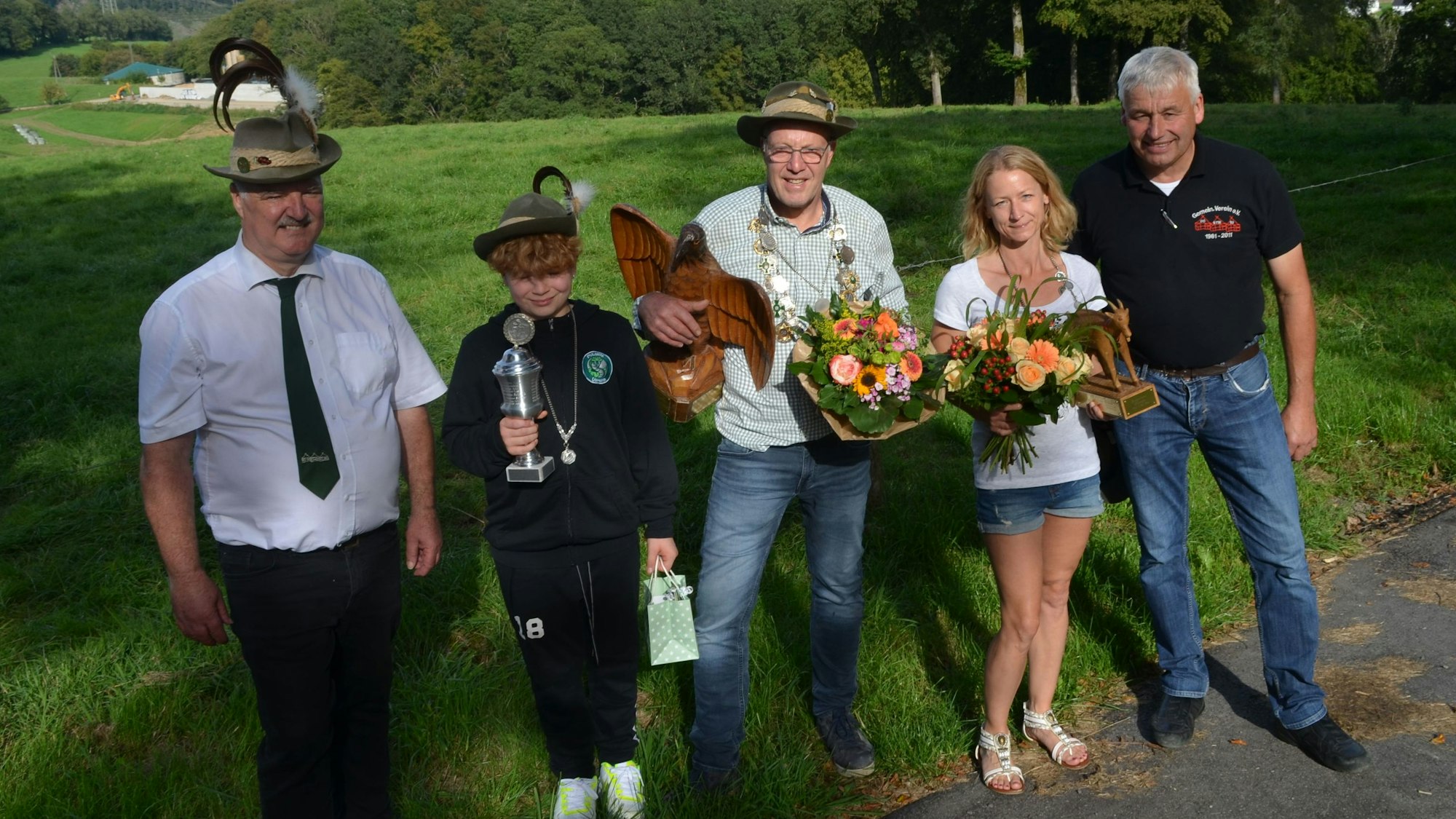 Die Majestäten beim Dorf- und Schützenfest in Dörrenberg - Stiefelhagen - Buschhausen, kurz Dö - Stie - Bu.