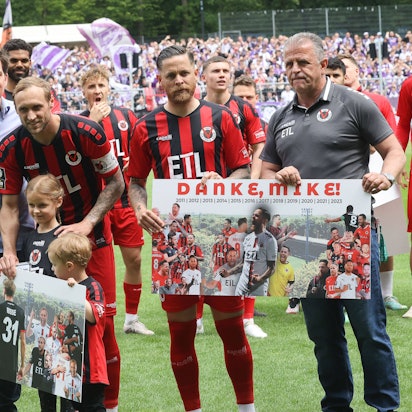 Abschied von Marcel Risse und Mike Wunderlich, Viktoria Koeln vs. VfL Osnabrueck, 3. Fussball-Bundesliga, Fussball, 37. Spieltag, 20.05.2023, DFL REGULATIONS PROHIBIT ANY USE OF PHOTOGRAPHS AS IMAGE SEQUENCES AND/OR QUASI-hVIDEO, Viktoria Koeln vs. VfL Osnabrueck, 3. Fussball-Bundesliga, Fussball, 37. Spieltag, 20.05.2023 Koeln *** Farewell to Marcel Risse and Mike Wunderlich, Viktoria Koeln vs VfL Osnabrueck, 3 Football Bundesliga, Soccer, 37 Matchday, 20 05 2023, DFL REGULATES PROHIBIT ANY USE OF PHOTOGRAPHS AS IMAGE SEQUENCES AND OR QUASI hVIDEO, Viktoria Koeln vs VfL Osnabrueck, 3 Football Bundesliga, Soccer, 37 Matchday, 20 05 2023 Koeln Copyright: xEibner-Pressefoto/JoergxNiebergax EP_JNL