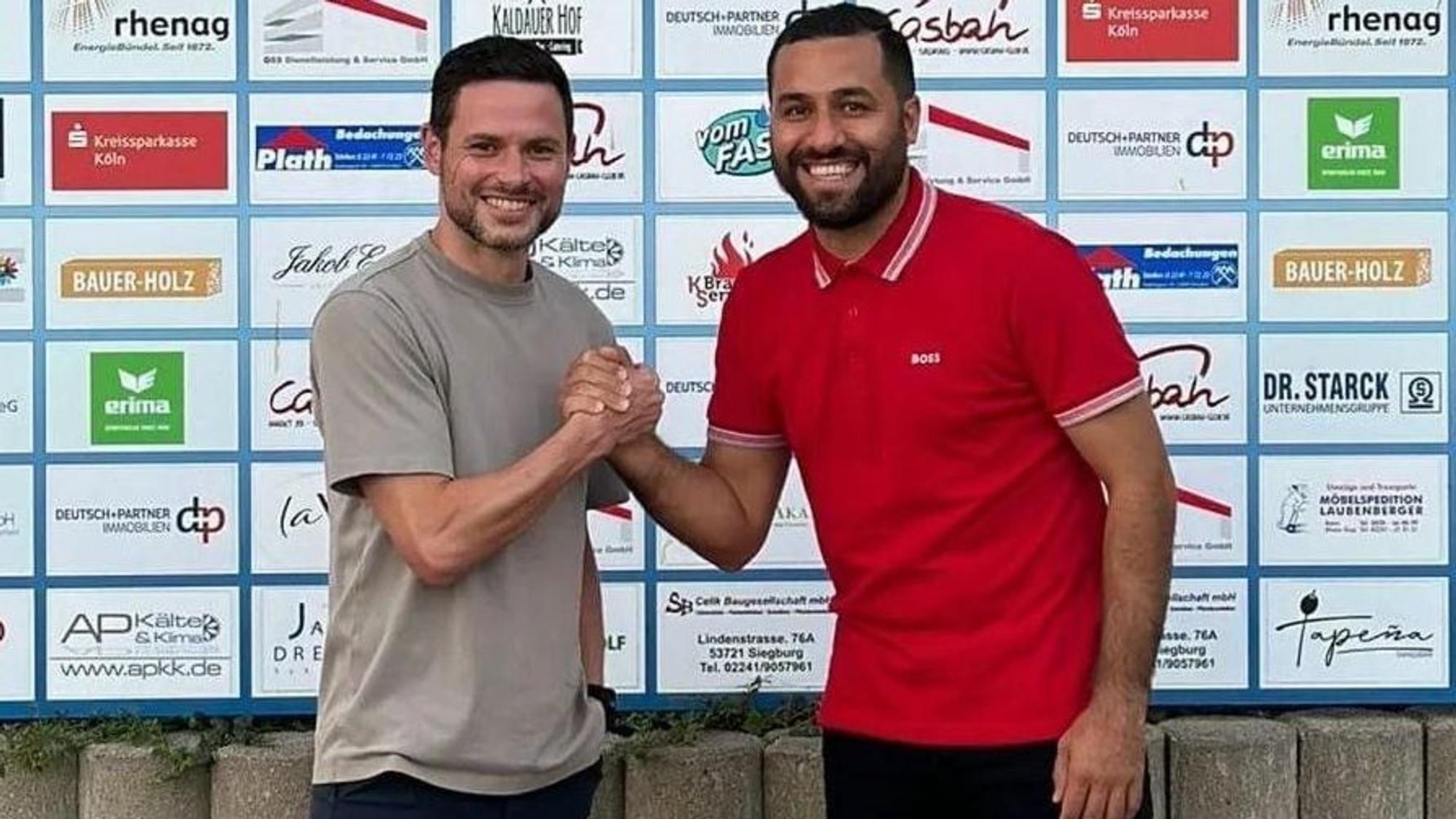 Alexander Otto (links) und Mehmet Dogan vom Siegburger SV 04