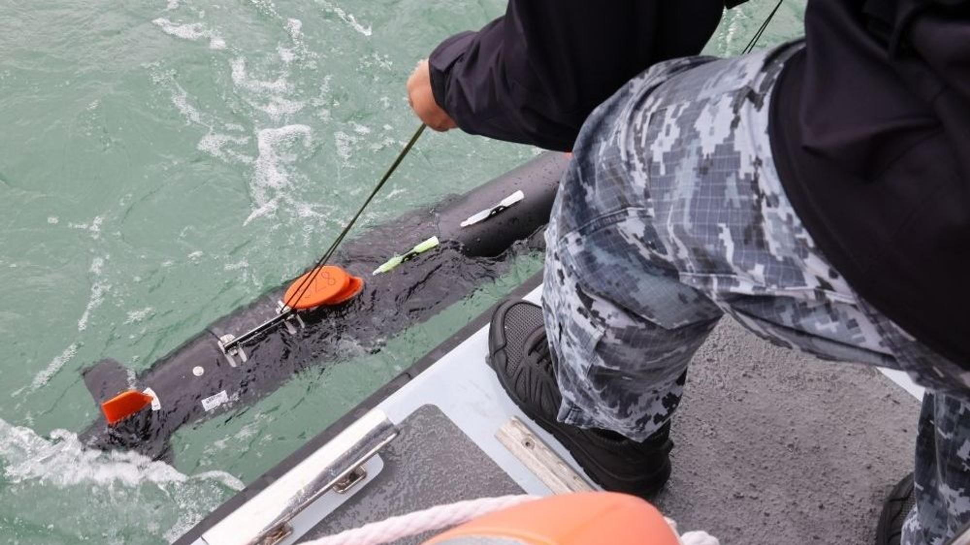 Vom britischen Verteidigungsministerium zur Verfügung gestelltes Foto einer Unterwasserdrohne.