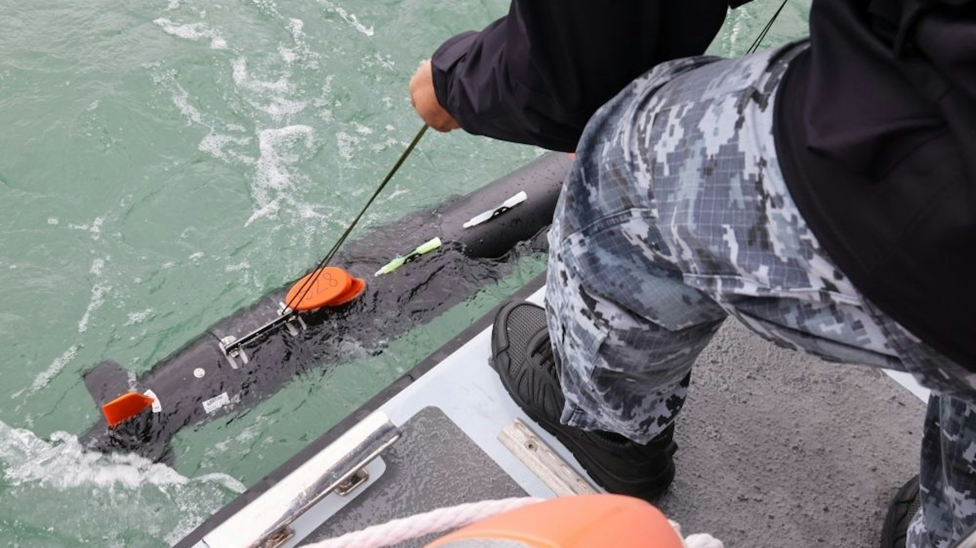 Vom britischen Verteidigungsministerium zur Verfügung gestelltes Foto einer Unterwasserdrohne.