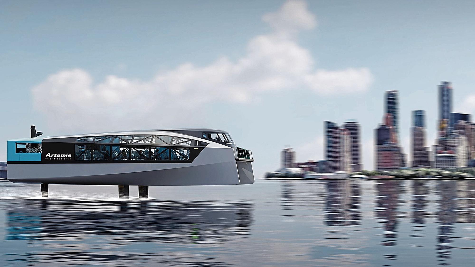 Das E-Tragflügelboot EF-24 der Firma Artemis Technologies
