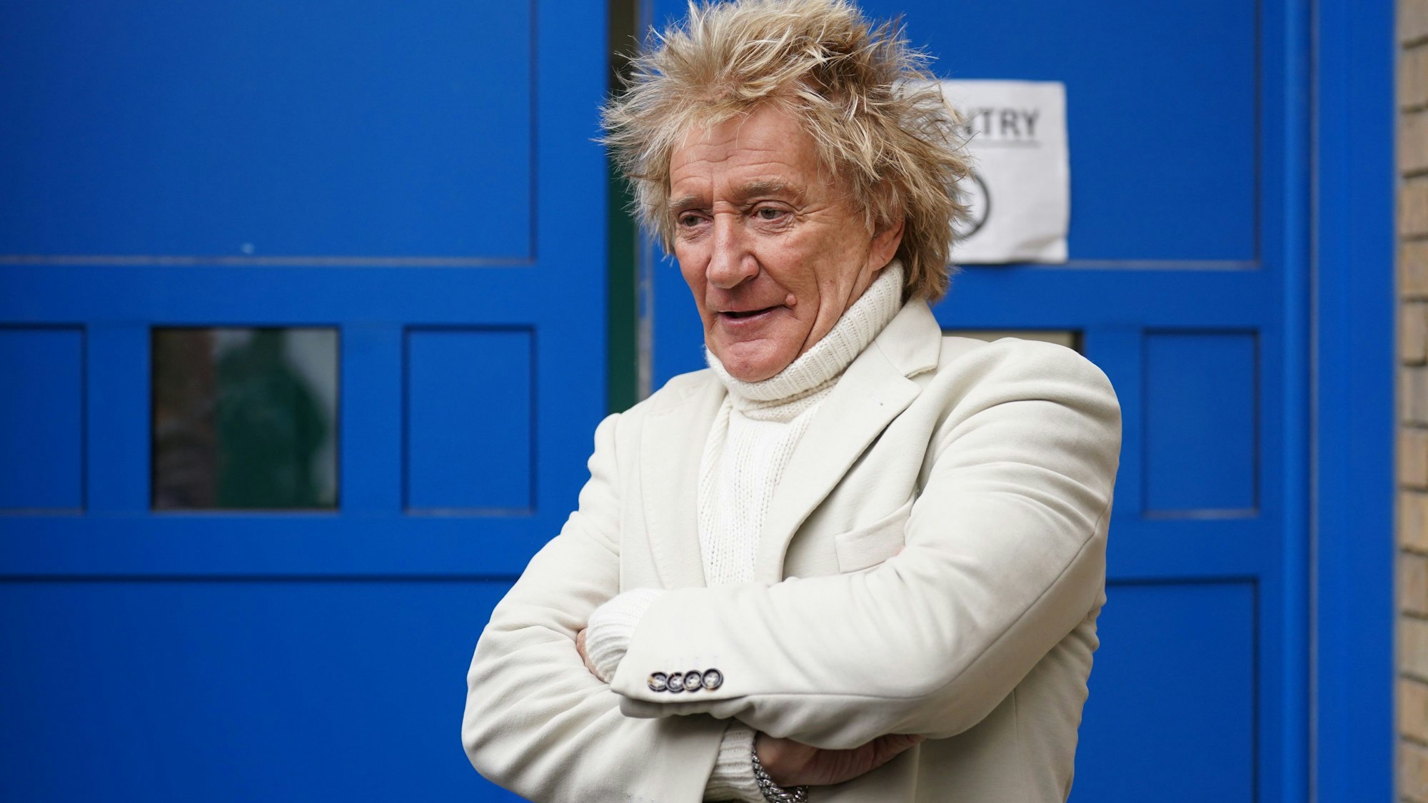 24.02.2023, Großbritannien, Harlow: Sir Rod Stewart, Sänger aus Großbritannien,