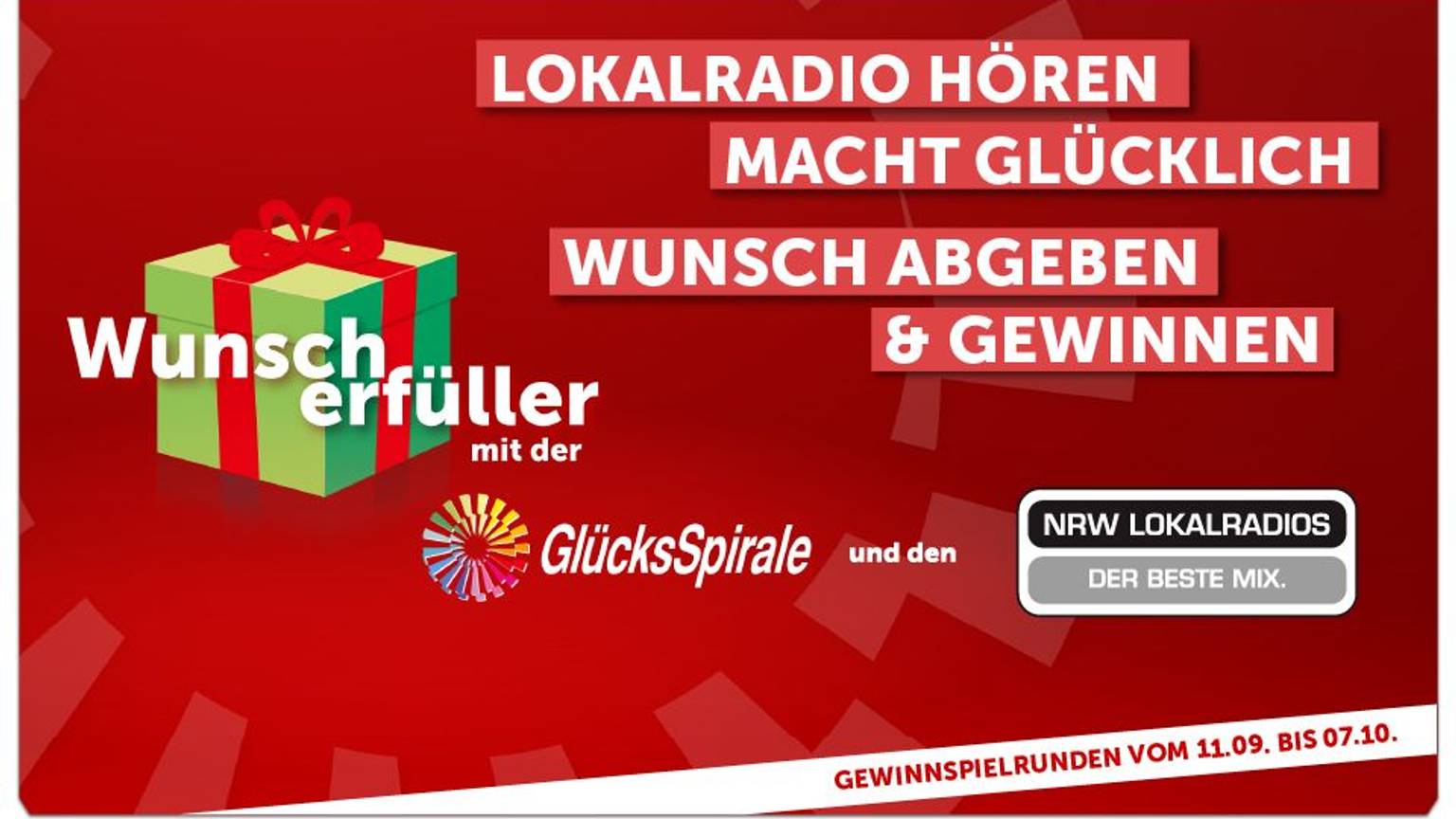 GlücksSpirale und 45 Lokalradios aus NRW Marketingmaterial.