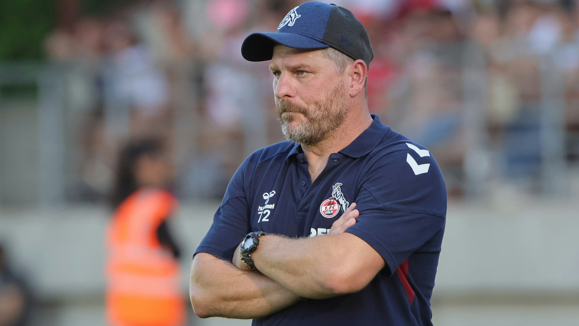 Testspiel, Bergisch Gladbach vs.1.FC Köln, 06.09.2023, Steffen Baumgart (1. FC Köln), Bild: Herbert Bucco