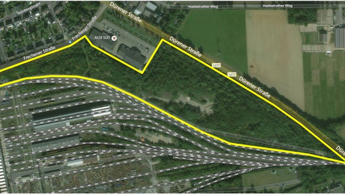 Das Foto zeigt das Gebiet, in dem die Handwerkstadt entstehen sollte.