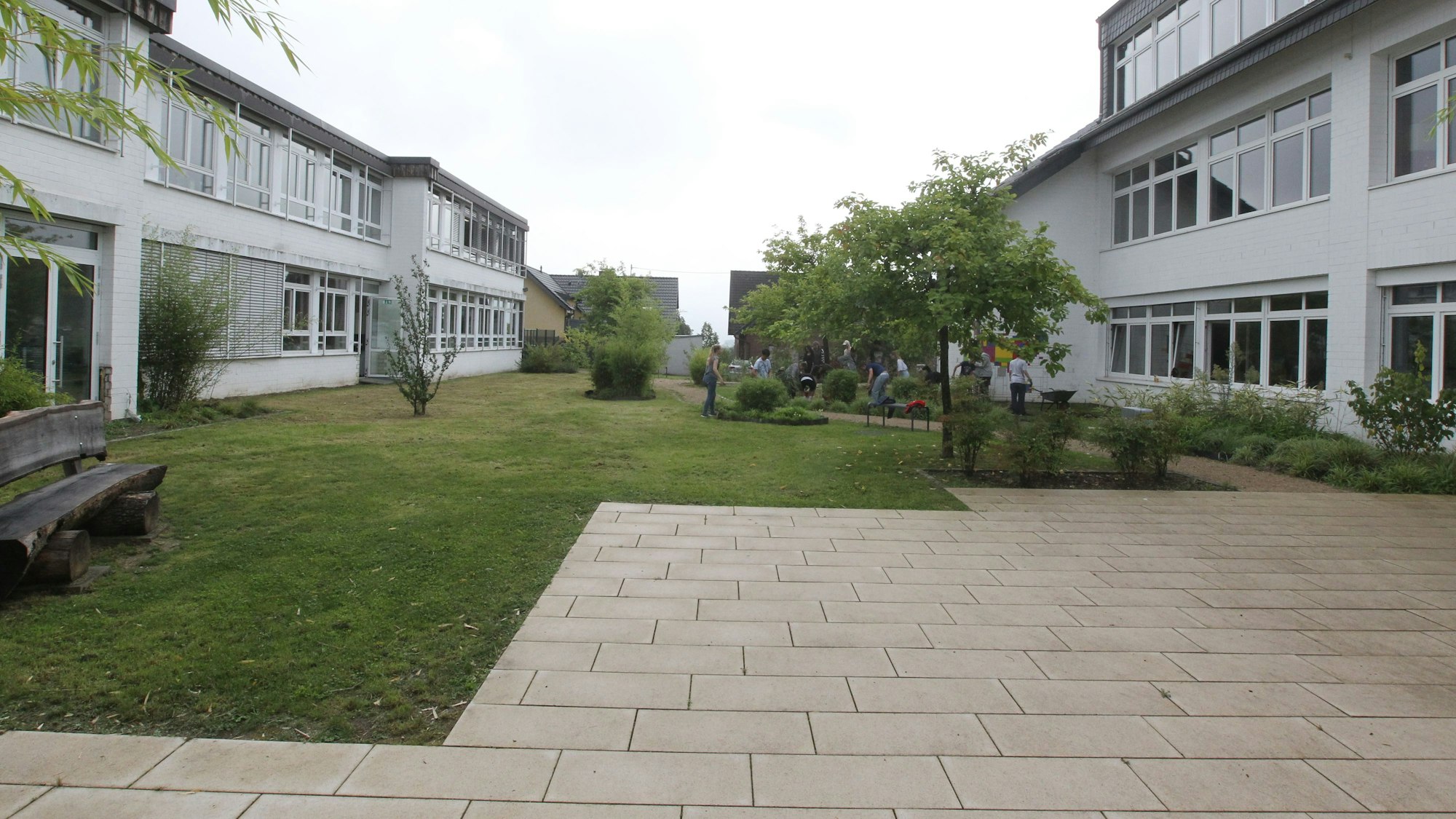 Der Innenhof ist erst kürzlich neu gestaltet worden.