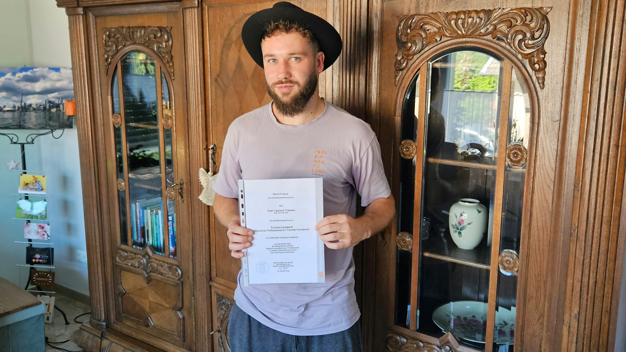 12.09.2023 Yven Trossen aus Zülpich hat seinen meister gemacht und wartet auf das BAföG