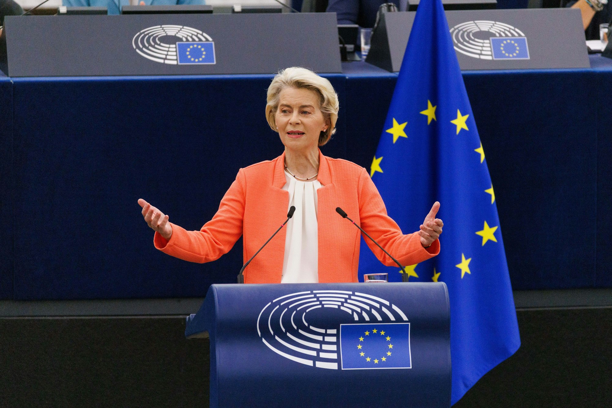 Ursula von der Leyen bei ihrer Rede zur Lage der Union 2023