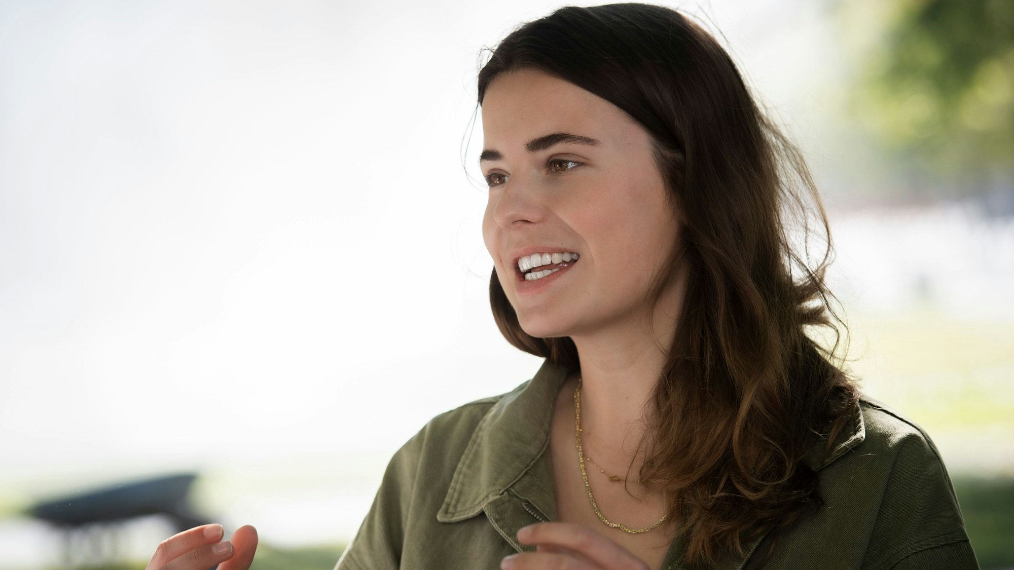 Luisa Neubauer, Sprecherin Fridays for Future Deutschland, spricht vor einem Pressegespräch zum globalen Klimastreik am 15. September mit Teilnehmern.
Klimaschützerin Luisa Neubauer will, dass das angekündigte Klimageld bald kommt.