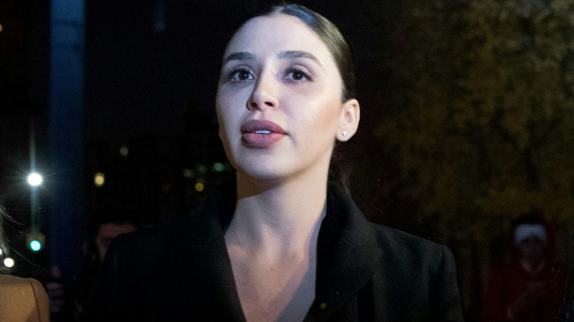 Emma Coronel, die Frau von Joaquin «El Chapo» Guzman, verlässt das Bundesgericht in Brooklyn nach dem Prozessauftakt gegen ihren Mann.