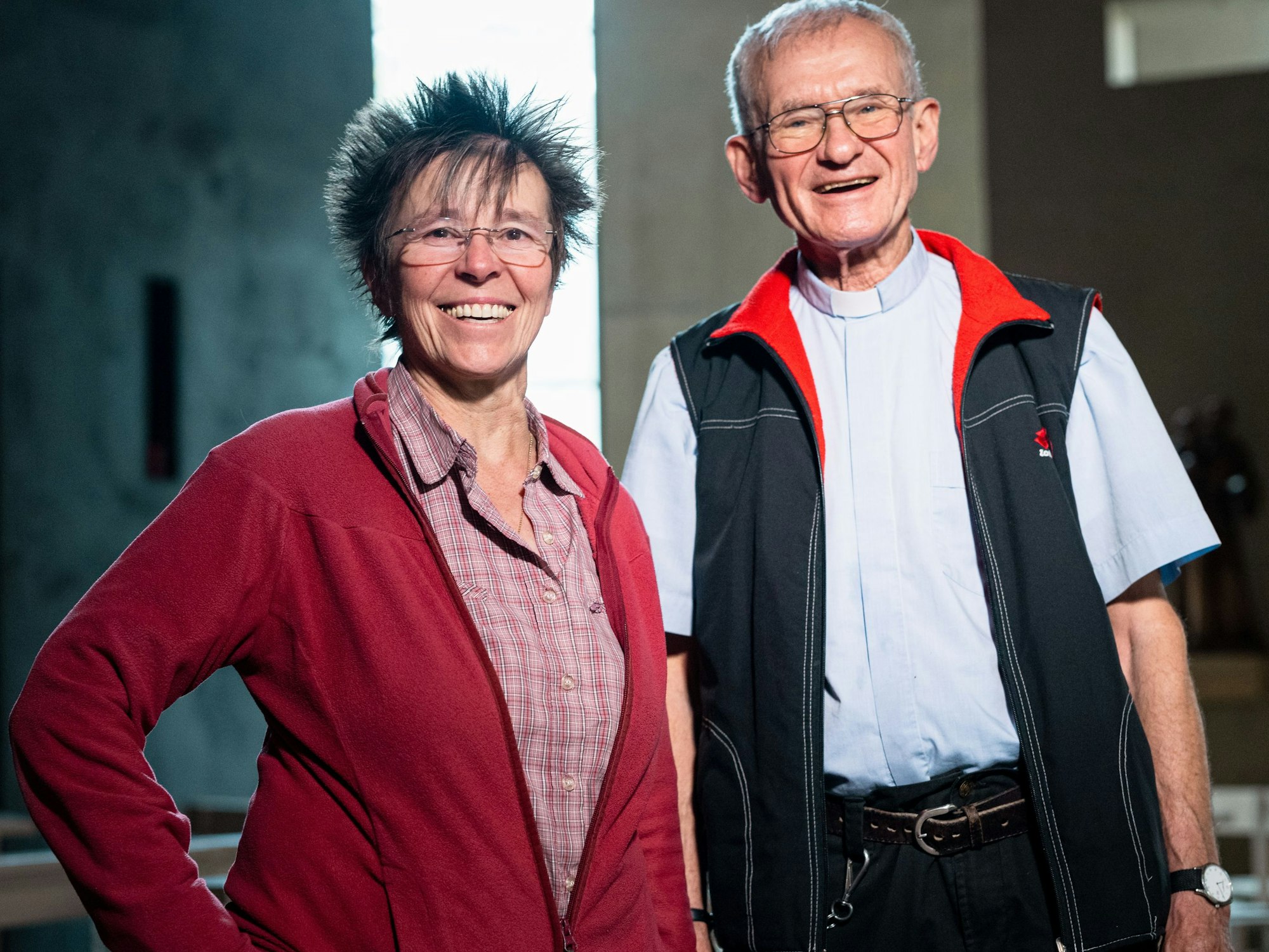 Marianne Arndt, Gemeindereferentin, und Pfarrer Franz Meurer.