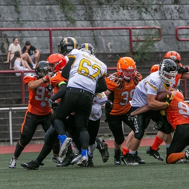 Spielszene aus einem Football-Spiel