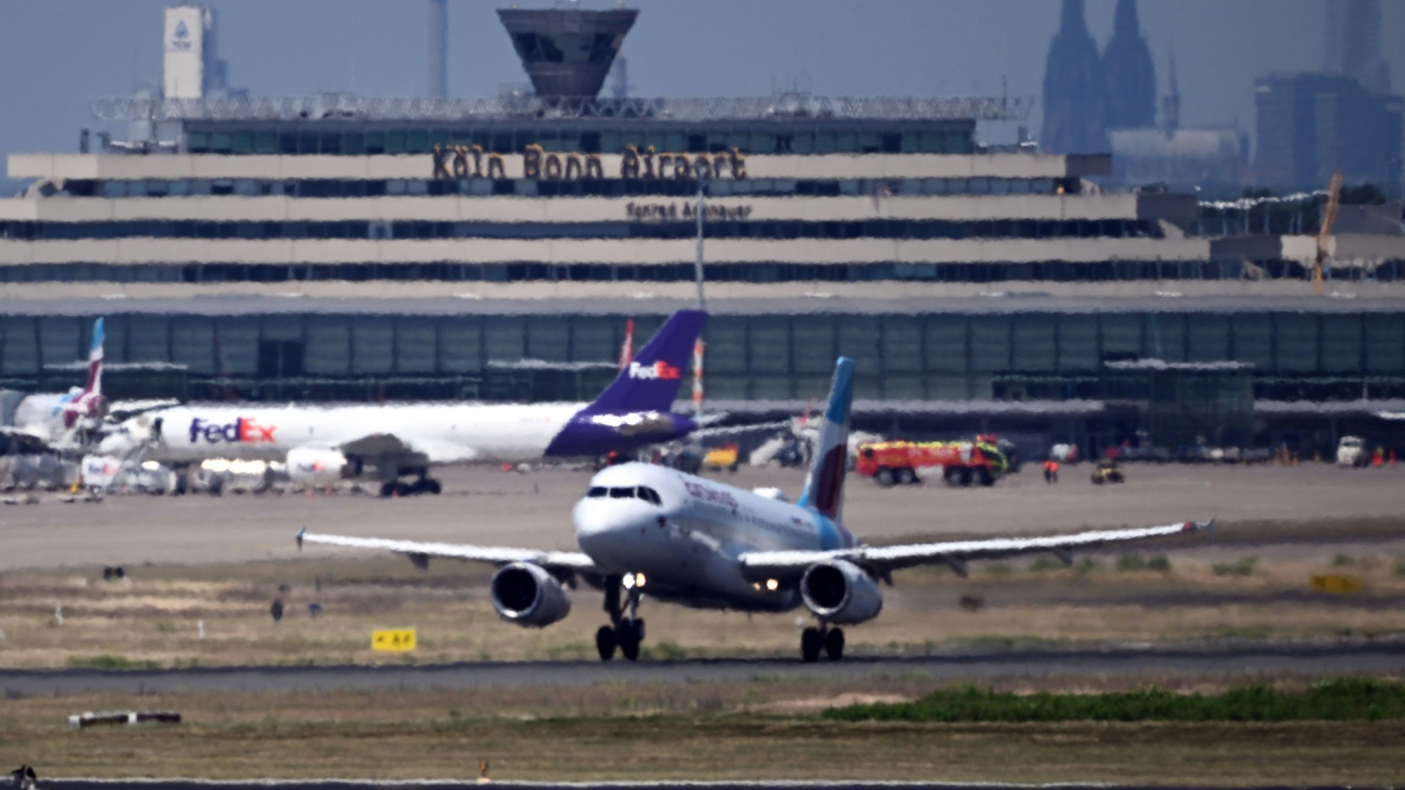Eine Ansicht auf den Flughafen Köln/Bonn