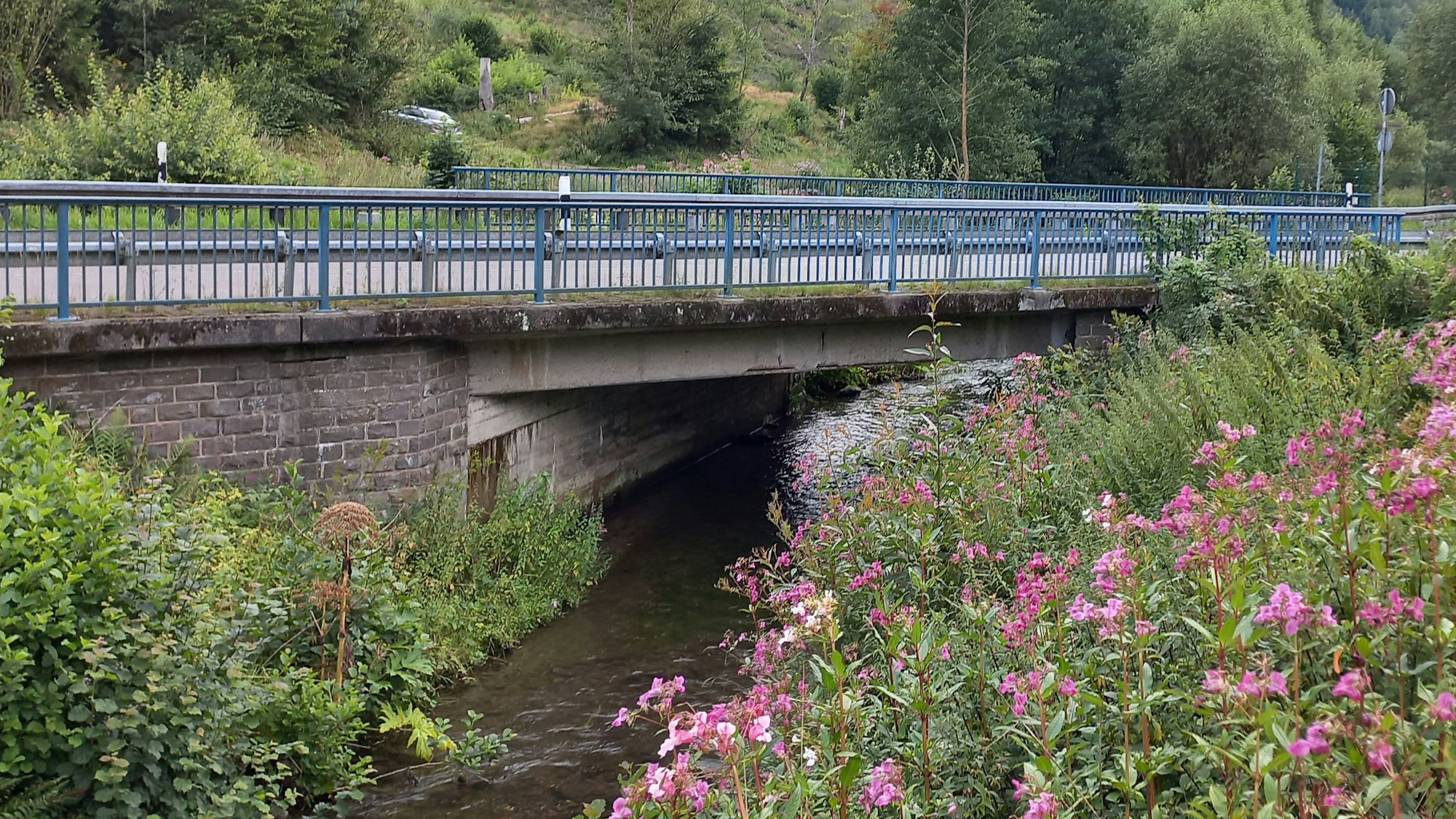 In Bergneustadt-Immicke muss die Brücke der Kreisstraße 23 über den Othebach saniert werden.
Foto: Florian Sauer