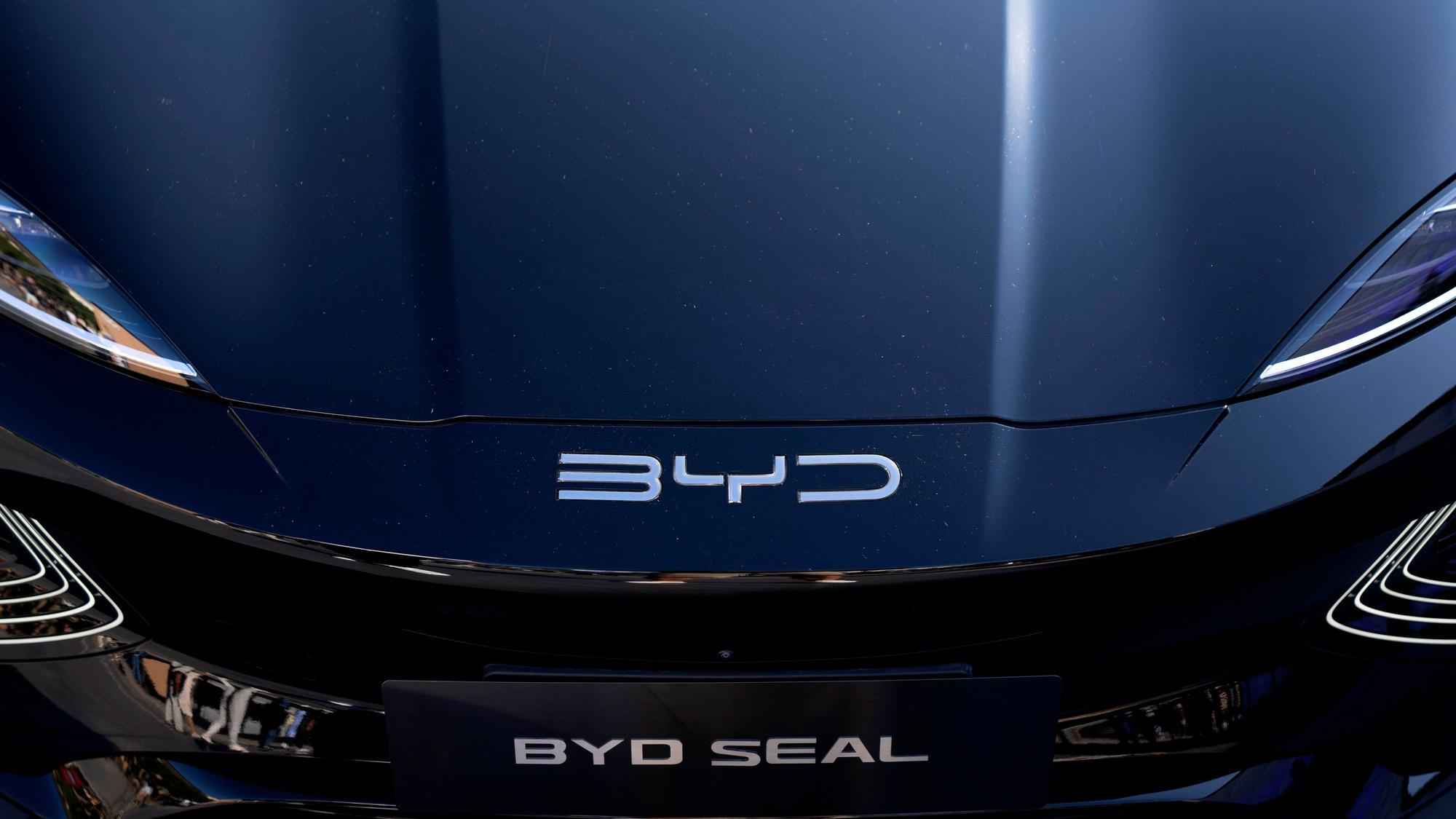 Das Logo des Herstellers BYD