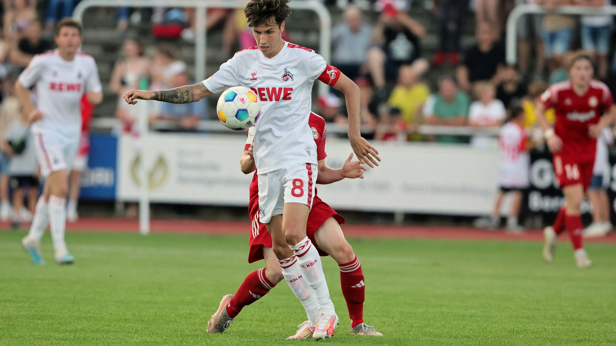 Testspiel, Bergisch Gladbach vs.1.FC Köln, 06.09.2023, Denis Huseinbasic (1. FC Köln), Bild: Herbert Bucco
