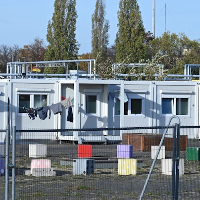 Container zur Unterbringung von Flüchtlingen (Archivbild)
