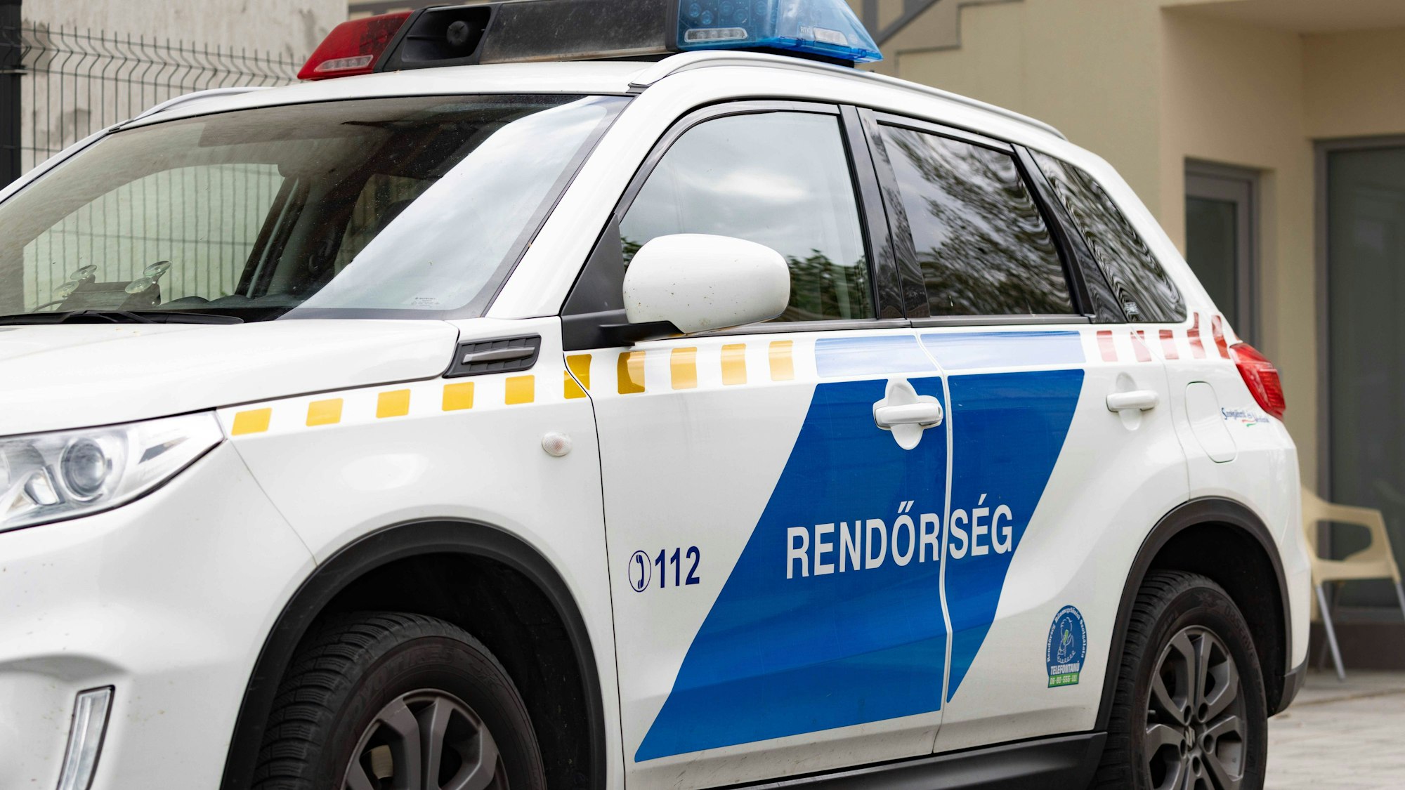 Ungarn 23. Mai 2023: Im Bild: Polizeifahrzeug in Ungarn *** Hungary 23 May 2023 In picture police vehicle in Hungary Copyright: xFotostandx/xFreitagx