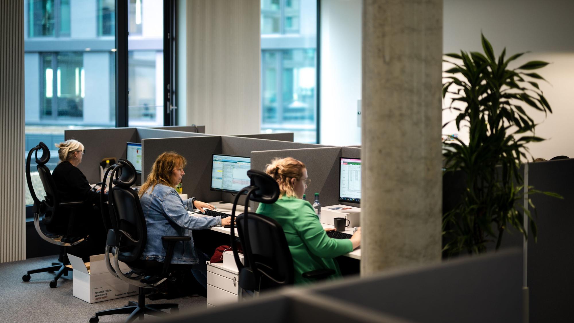 Drei Frauen am PC