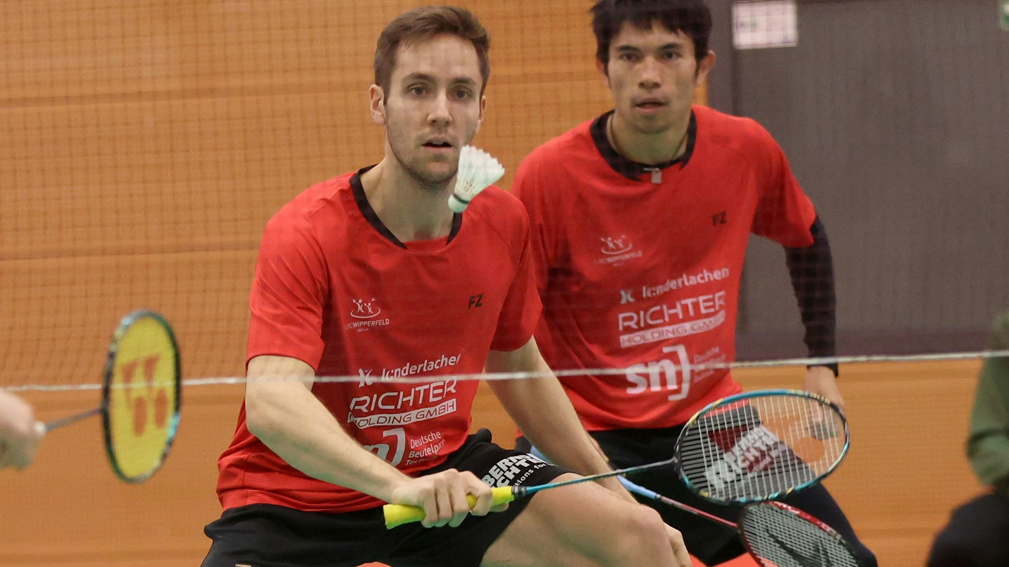 Spielszene Badminton