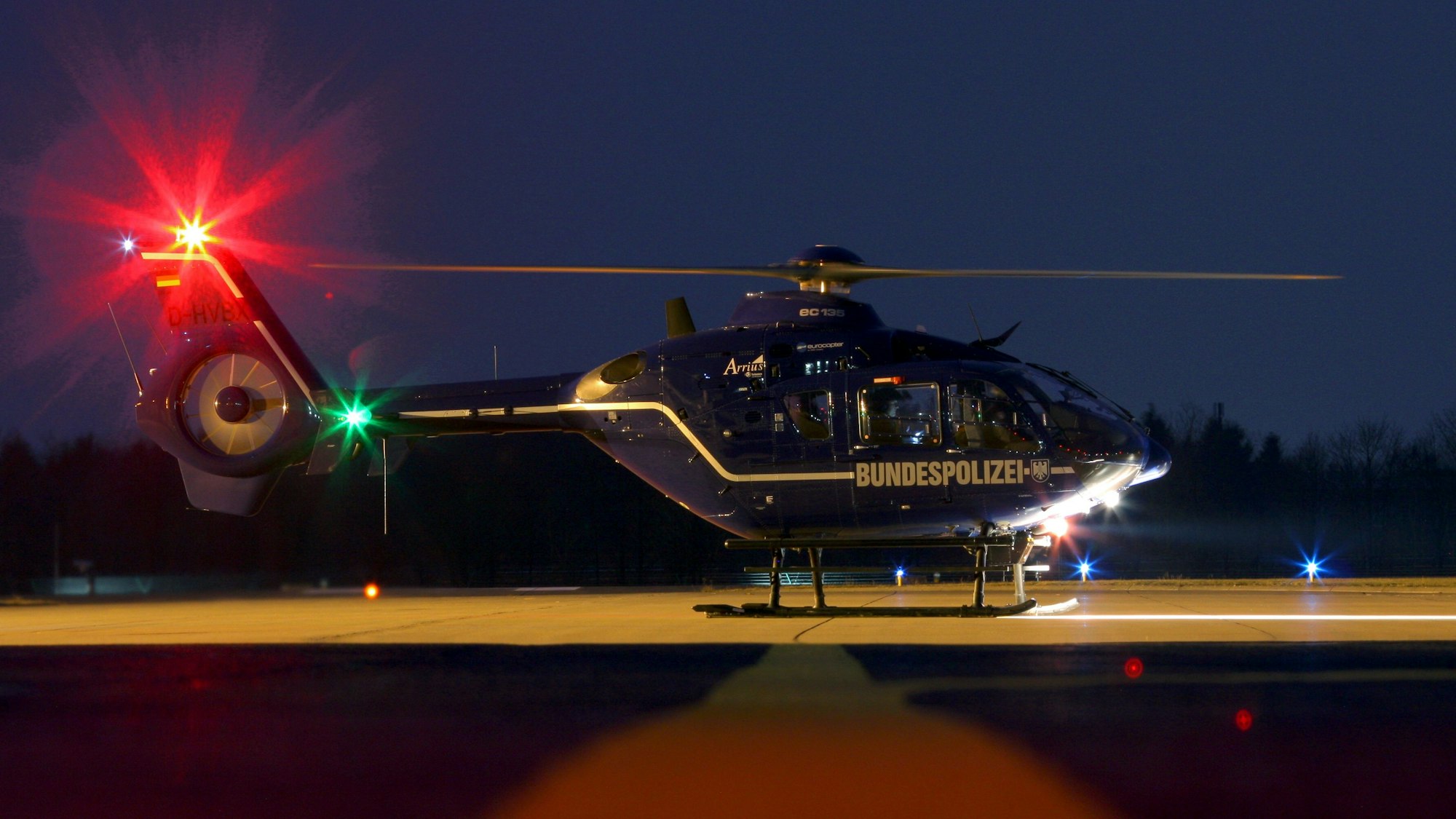 Ein Hubschrauber der Bundespolizei.