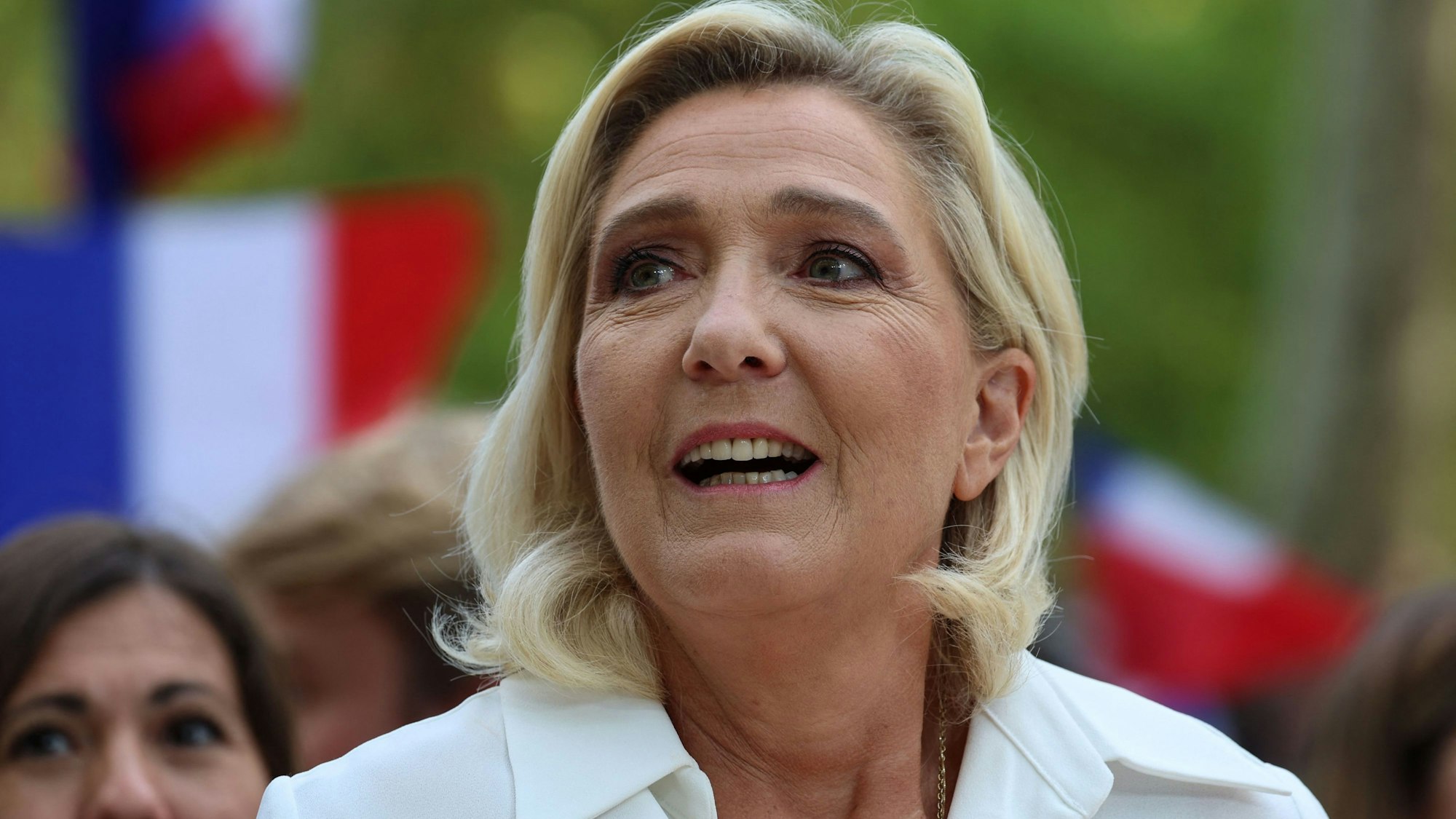 Marine Le Pen, französische Juristin und Politikerin der als rechtspopulistisch bis rechtsextrem eingestuften Partei Rassemblement National.