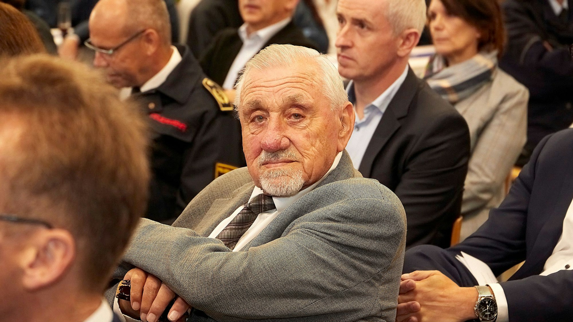 Fritz Poensgen, der erste Ortsbeauftrage des THW Schleiden, wohnte auch der Veranstaltung bei.