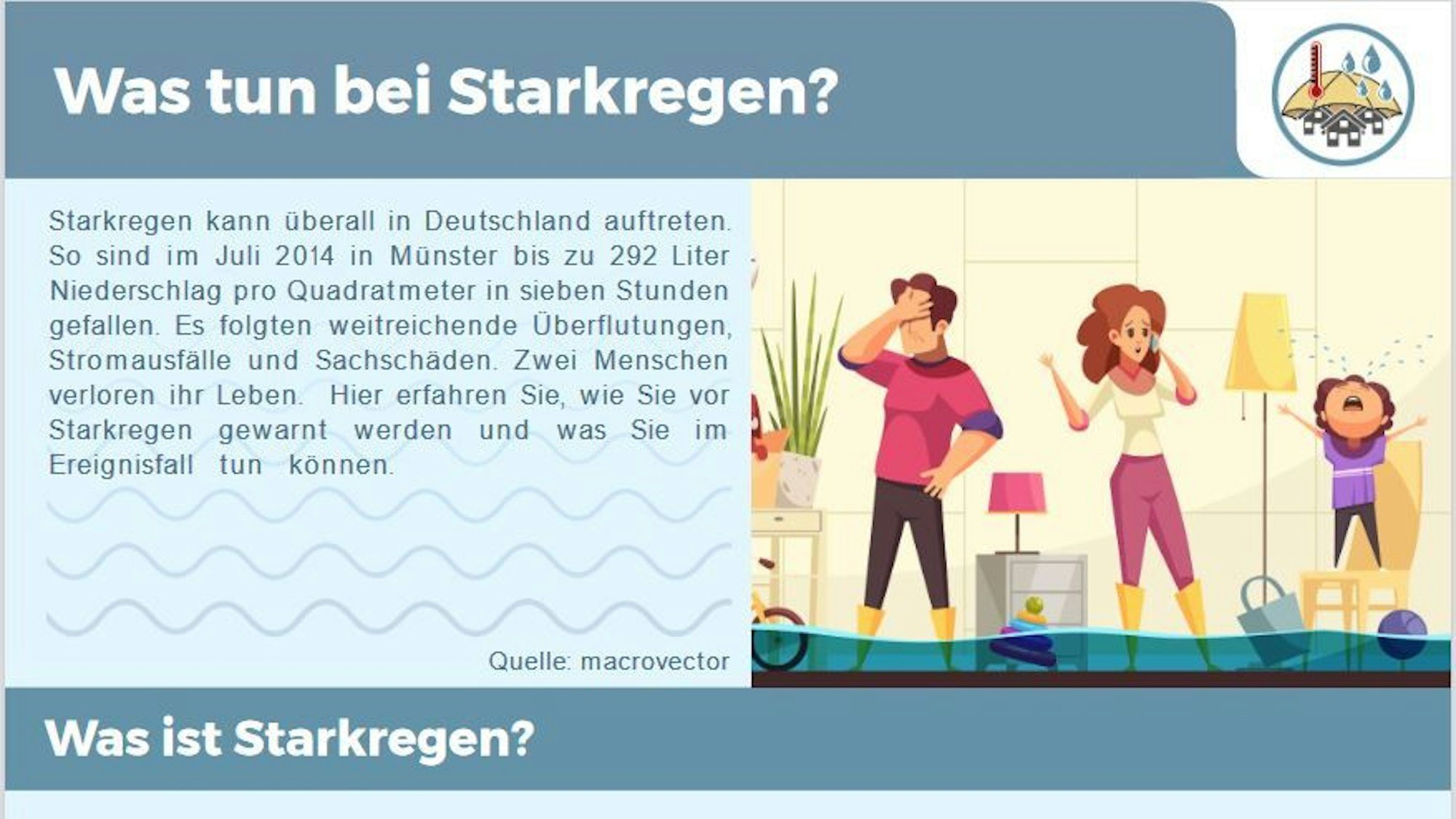 Flyer zu Starkregen