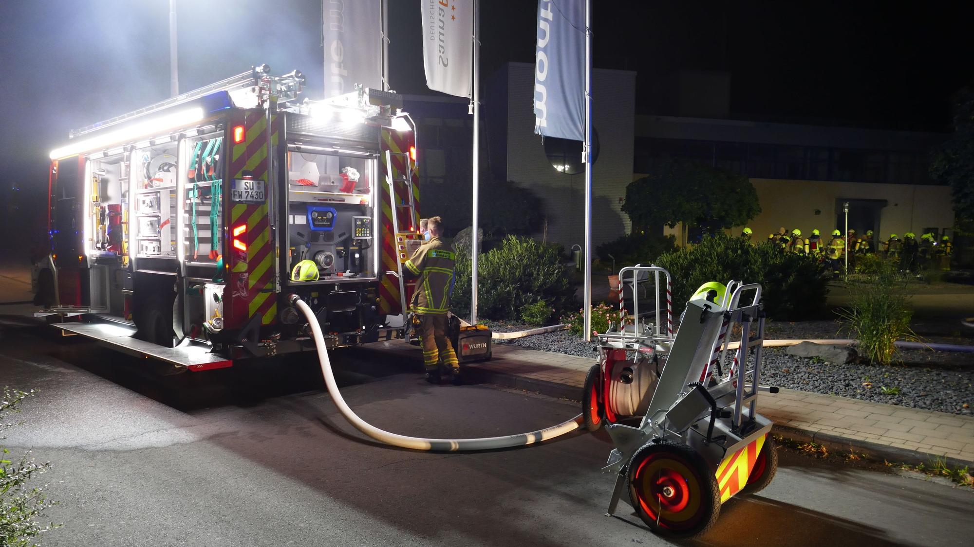 Die Feuerwehr war mit rund 45 Kräften am Rheinbacher monte mare vor Ort.