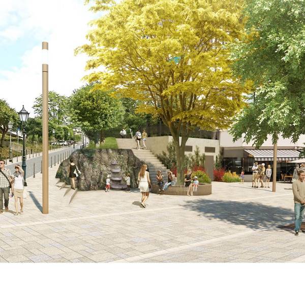Der Emilienbrunnen in Bensberg soll in einen kleinen Park einbettet werden.