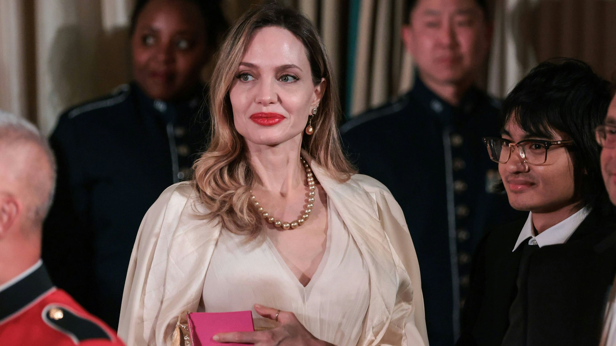 Angelina Jolie und Maddox Jolie-Pitt bei einem Staatsdinner im Weißen Haus.