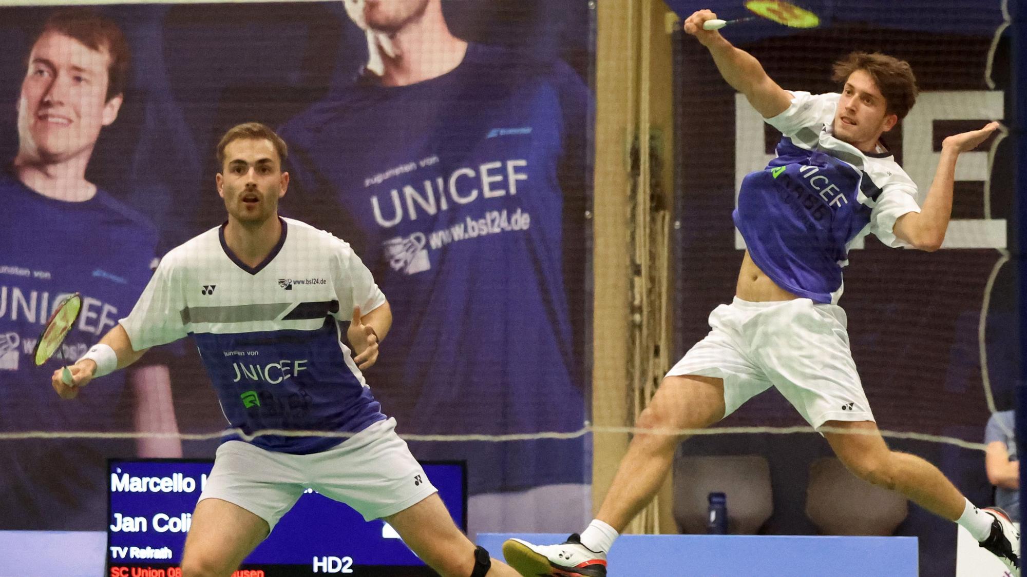 Jan Colin Völker und Marcello Kausemann bei einem Ballwechsel
