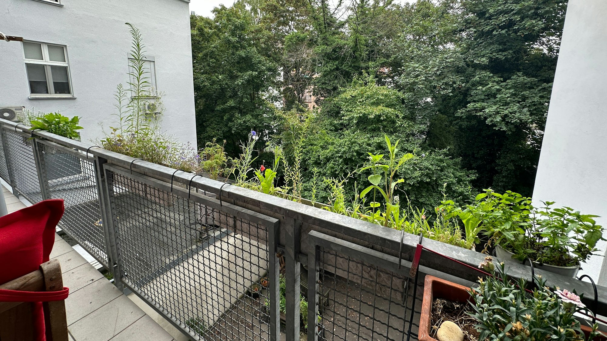 Blick in den grünen Innenhof.