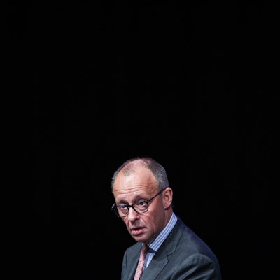 Friedrich Merz, CDU-Bundesvorsitzender, spricht auf dem CDU-Landesparteitag Sachsen-Anhalts.