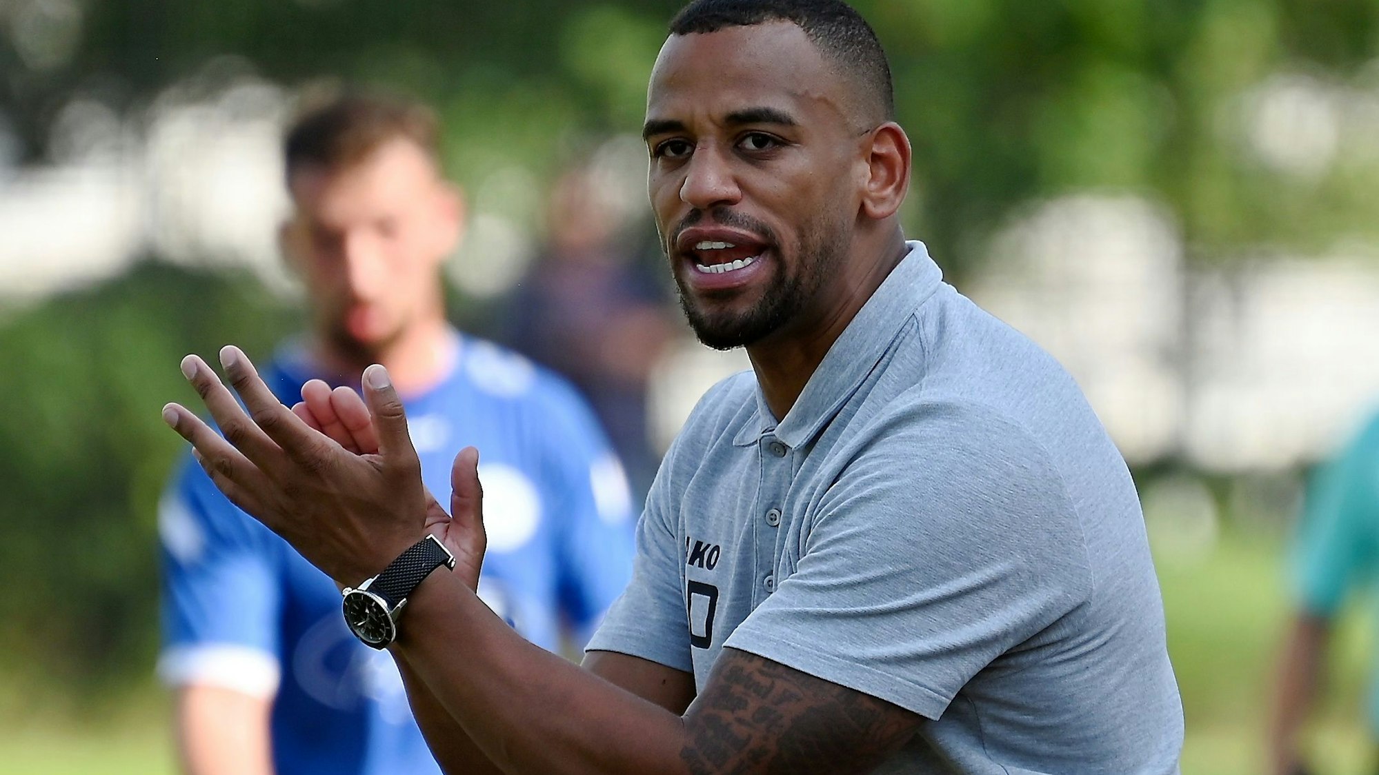 20.08.2023, Fussball-Deuitz 05 - FC Pesch
TR: Raoul Dia (Deutz)
Foto: Uli Herhaus