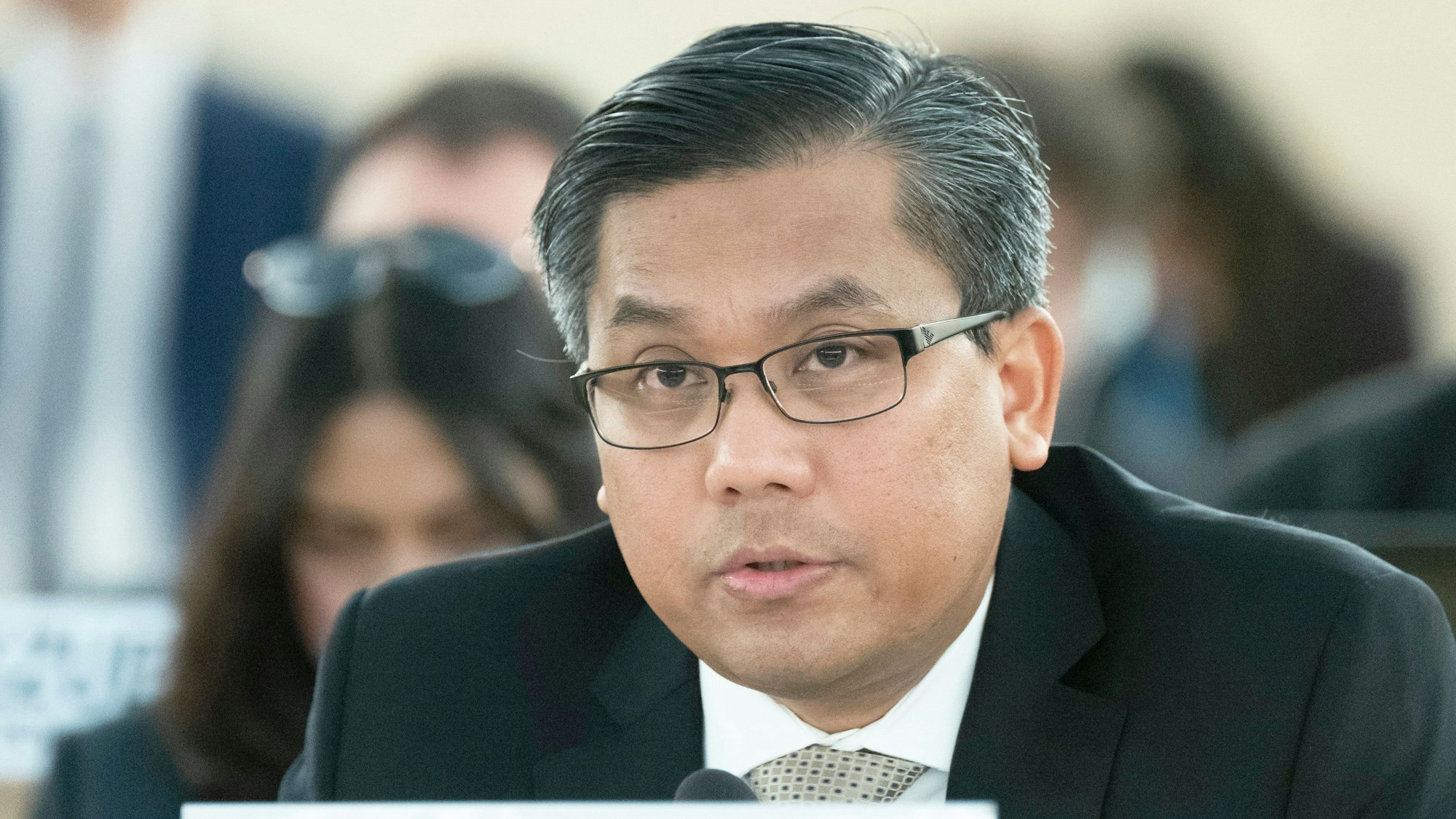 Kyaw Moe Tun als UN-Botschafter in Genf.