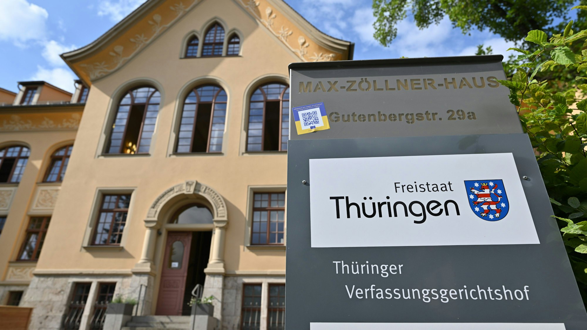 Blick auf das Gebäude des Thüringer Verfassungsgerichtshofs.