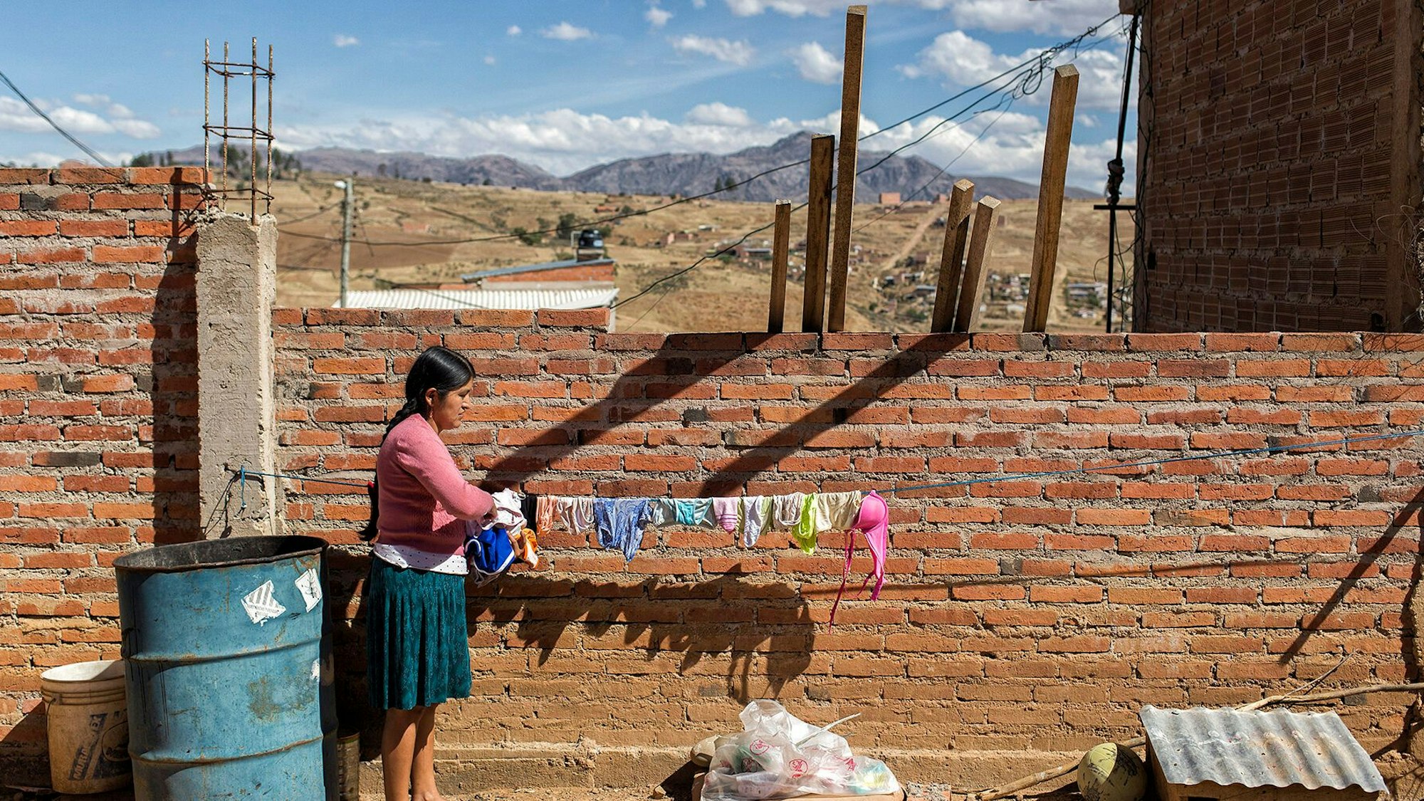 Eine Hausangestellte in Bolivien.