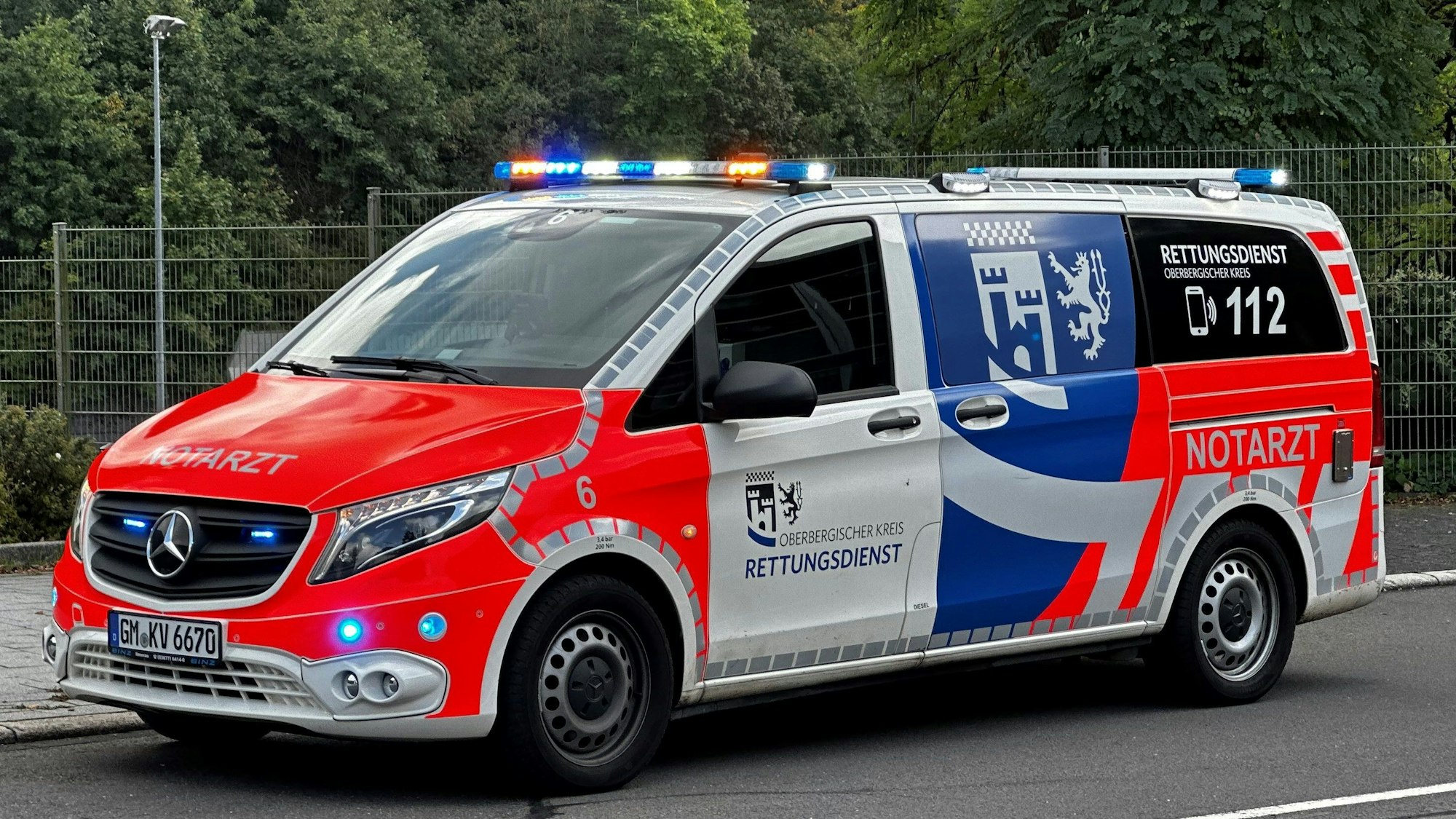 Ein Rettungswagen des Oberbergischen Kreises.