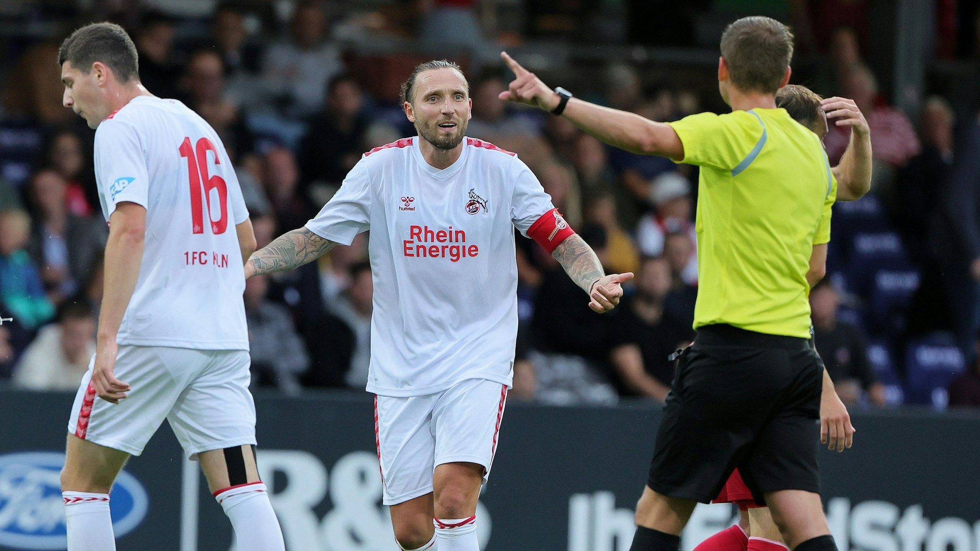SC Fortuna Köln vs. 1. FC Köln U21, 4.Liga,
Mitte: Marco Höger (1. FC Köln), 01.08.2023, Bild: Herbert Bucco