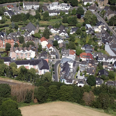 Eine Luftaufnahme über Hoffnungsthal.