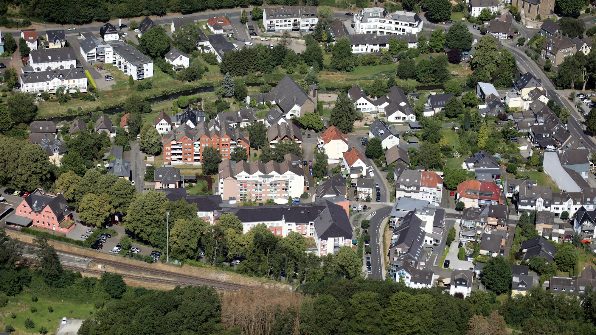 Eine Luftaufnahme über Hoffnungsthal.