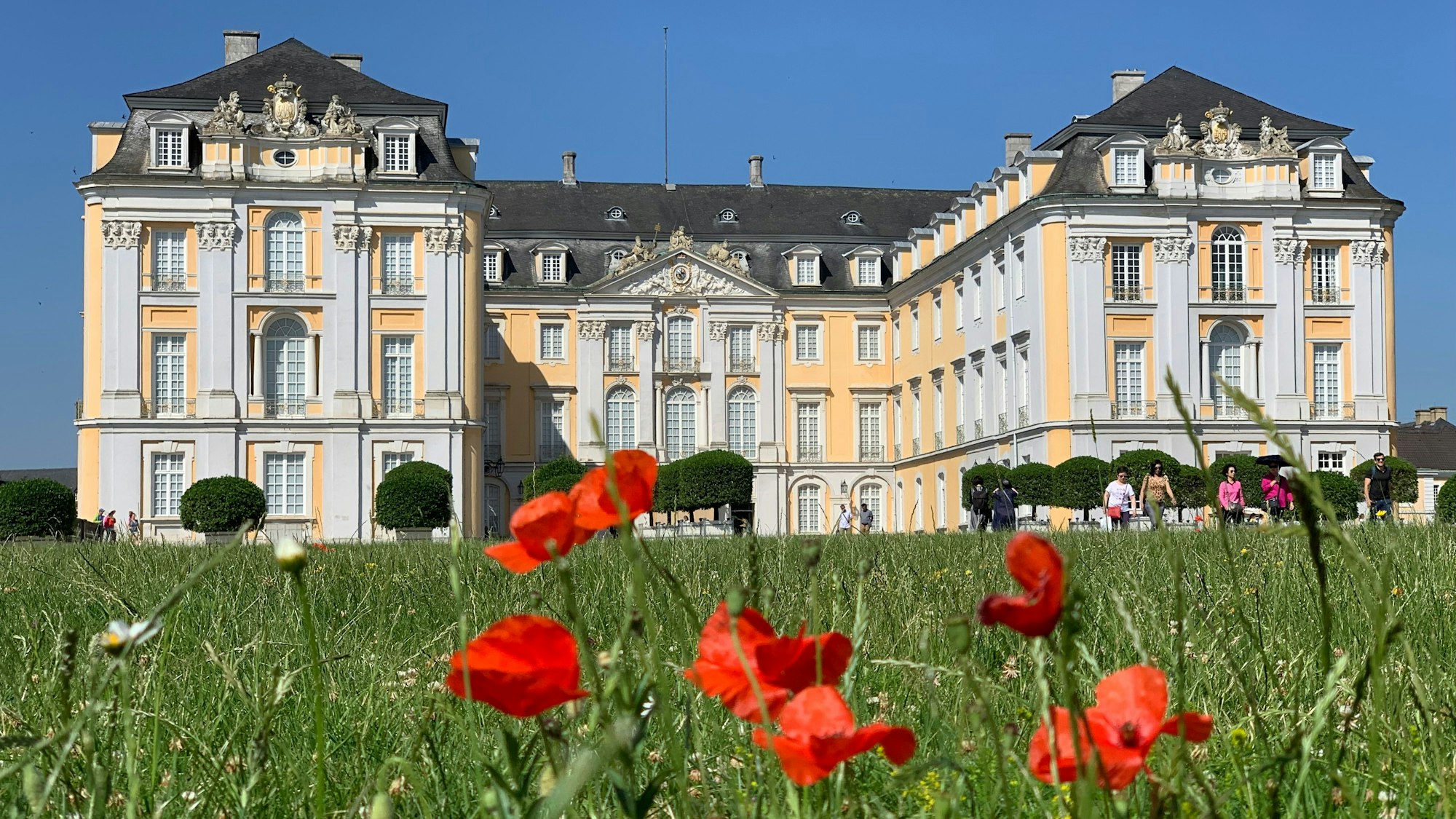 Blick auf Schloss Augustusburg in Brühl.