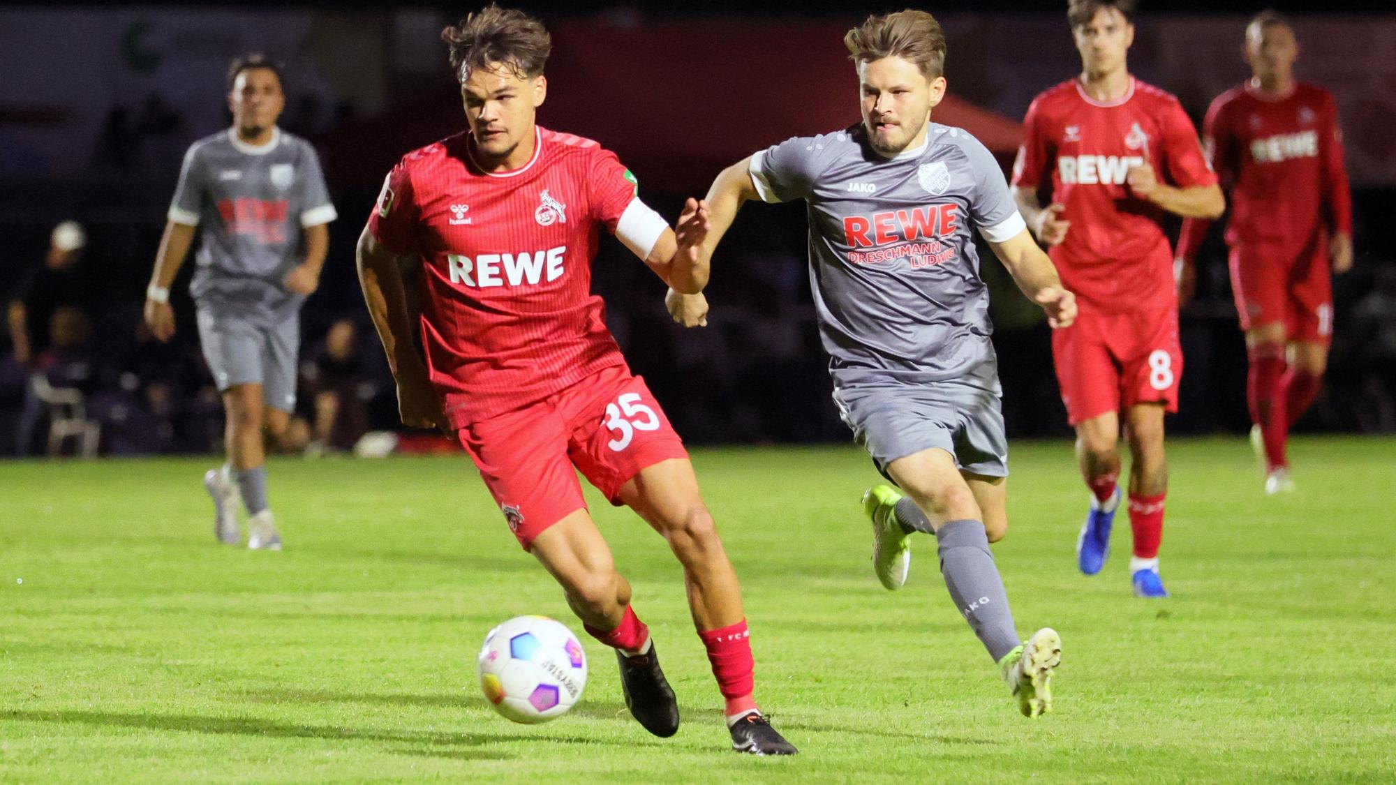 Testspiel, Reusrath vs. 1.FC Köln, 11.10.2023, Mitte: Max Finkgräfe (1. FC Köln), Bild: Herbert Bucco