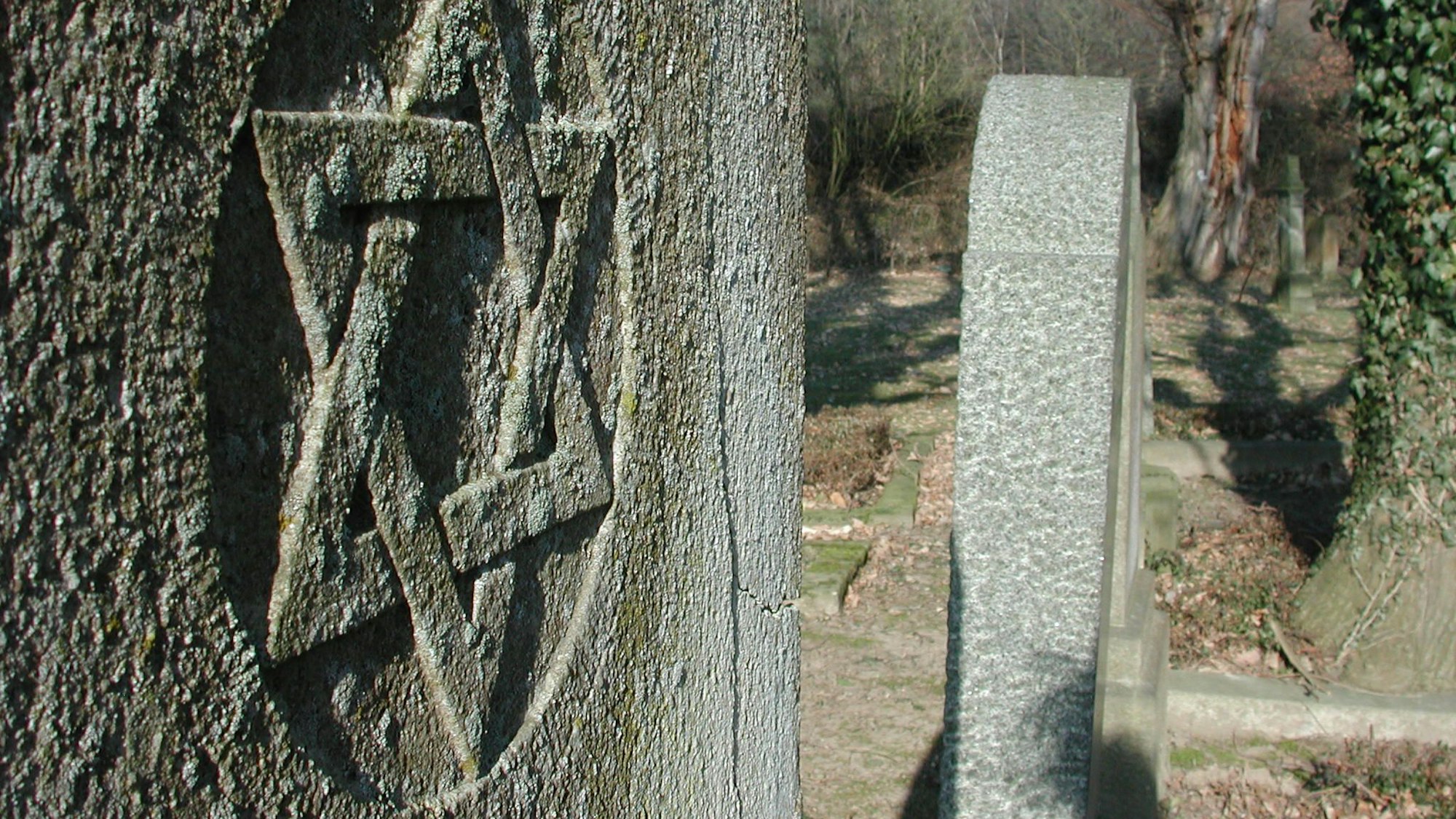 Das Foto zeigt Grabstätten auf dem jüdischen Friedhof in Kerpen.