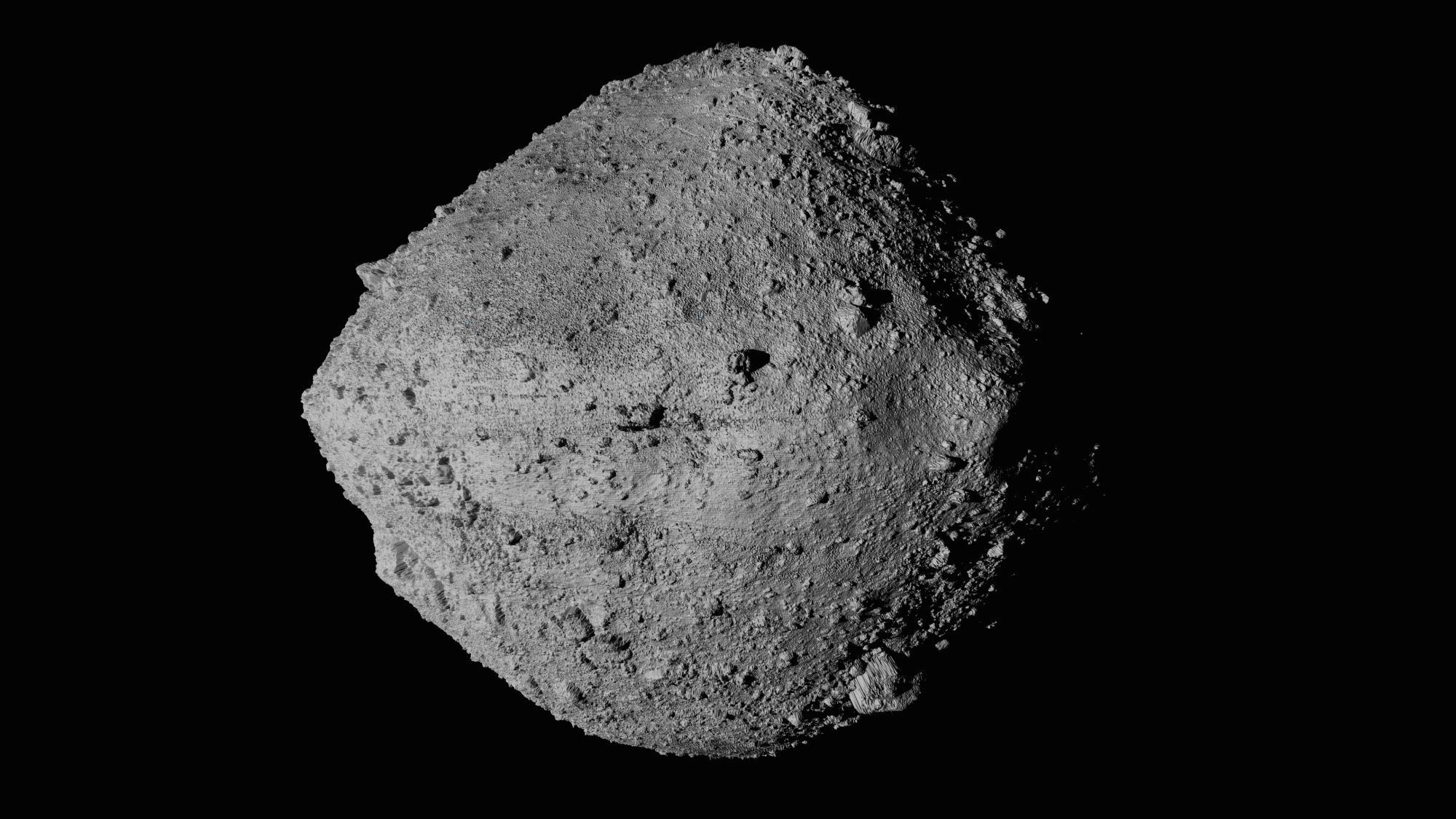 Dieses undatierte Bild der NASA zeigt den Asteroiden Bennu aus der Perspektive der Raumsonde Osiris-Rex.
