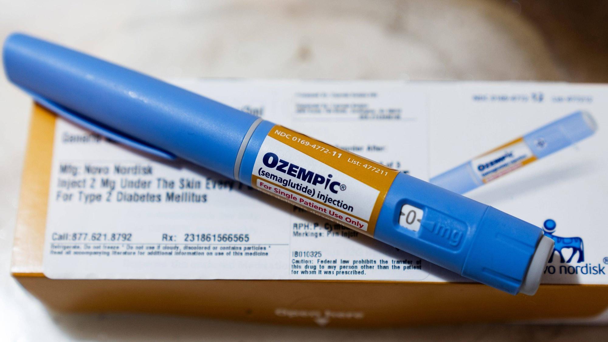 Syndication: USA TODAY An Ozempic pen is visible. , EDITORIAL USE ONLY PUBLICATIONxINxGERxSUIxAUTxONLY Copyright: xJoshxMorganx USATSI_21519642