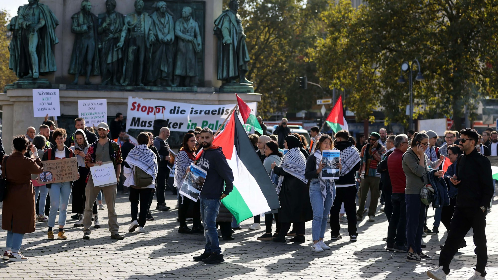 Demonstration für Palästina am 14. Oktober am Heumarkt.